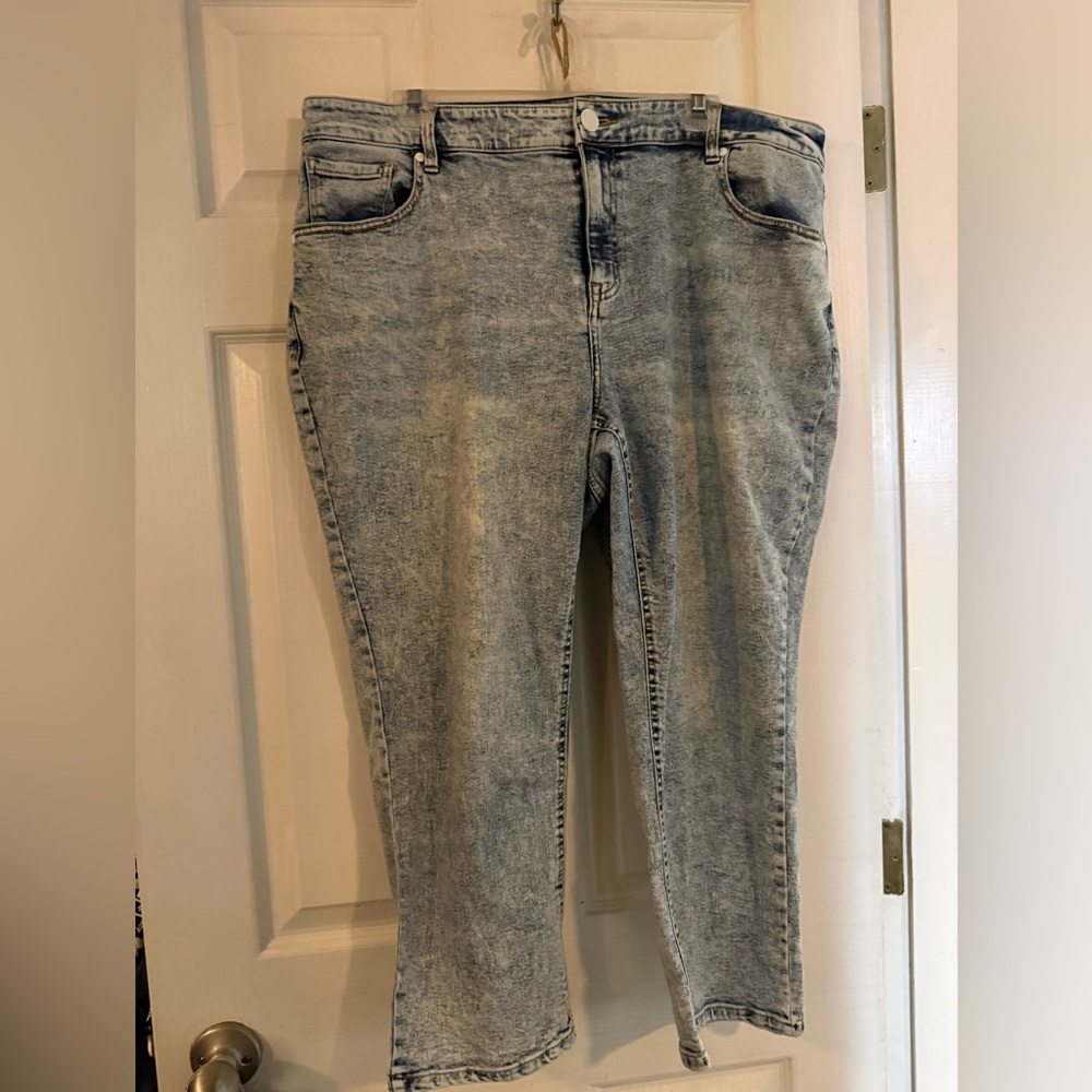 Lane Bryant Light Wash acid wash jeans